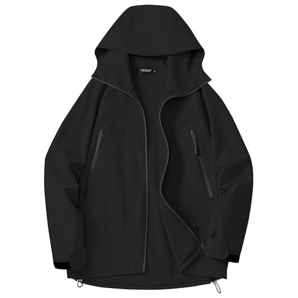 NWT Avoogue Women's Loose Fit Rain Jacket, Black, Size S